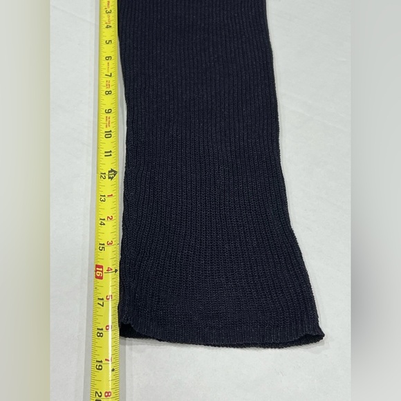 Eileen Fisher Sweater Large Navy Blue Pullover V Neck Rib Knit Casual - Picture 7 of 8